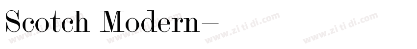 Scotch Modern字体转换